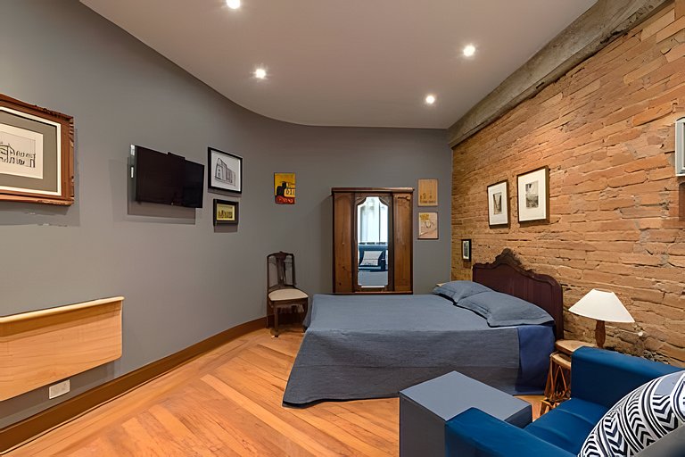 Apto para 3 Hóspedes ao Lado do Metrô Anhangabaú