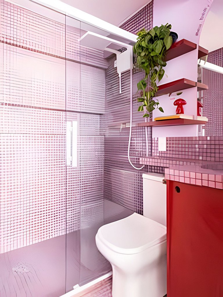 Cinema, Banheira e Cama King em Apto no Centro SP