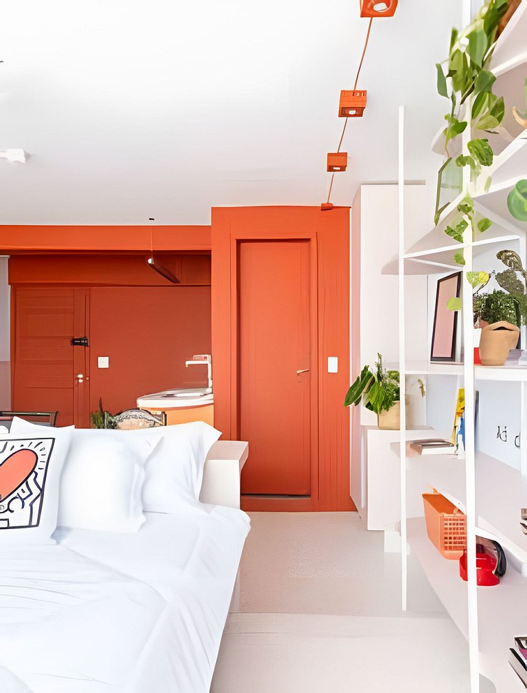 Cinema, Banheira e Cama King em Apto no Centro SP