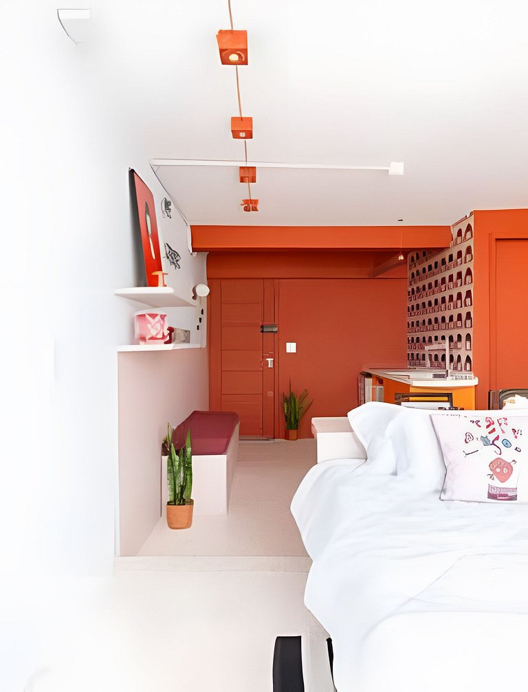 Cinema, Banheira e Cama King em Apto no Centro SP