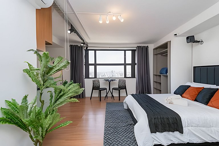 Studio c/ Vista Surreal do 39º Andar + Cinema CentroSP