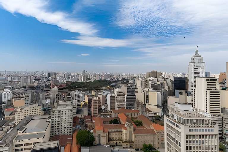 Studio c/ Vista Surreal do 39º Andar + Cinema CentroSP