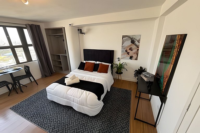 Studio c/ Vista Surreal do 39º Andar + Cinema CentroSP