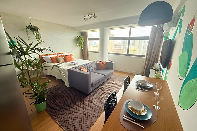 Refúgio para Casais no 39º Andar ao Lado do Metrô