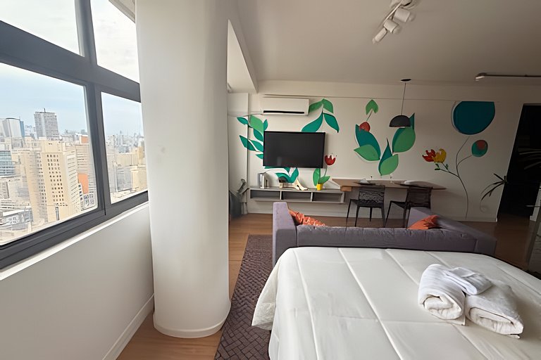 Refúgio para Casais no 39º Andar ao Lado do Metrô