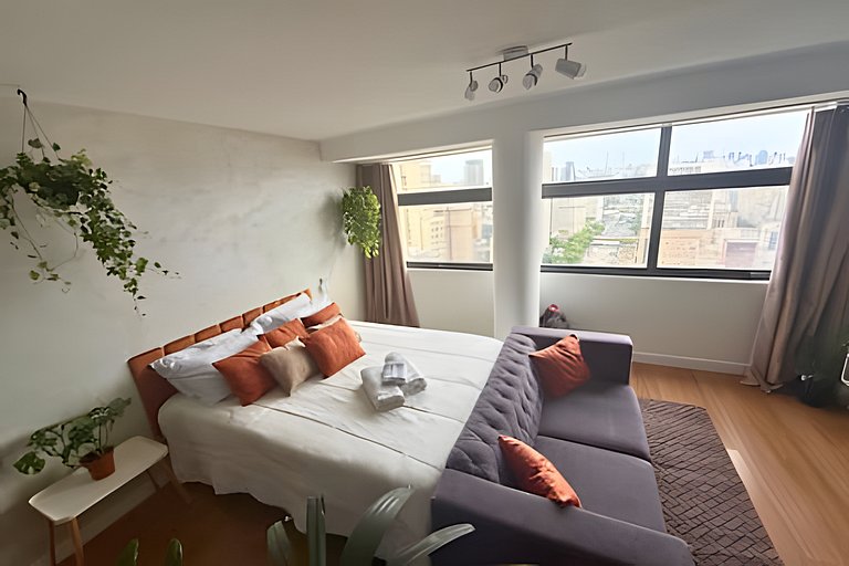 Refúgio para Casais no 39º Andar ao Lado do Metrô