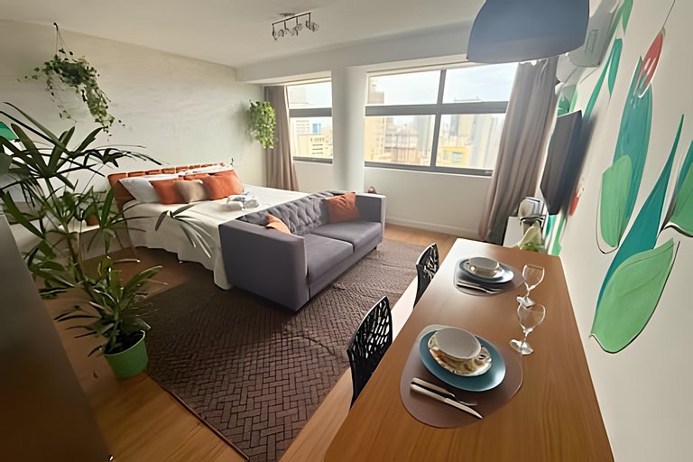 Refúgio para Casais no 39º Andar ao Lado do Metrô