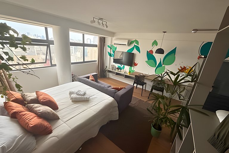 Refúgio para Casais no 39º Andar ao Lado do Metrô