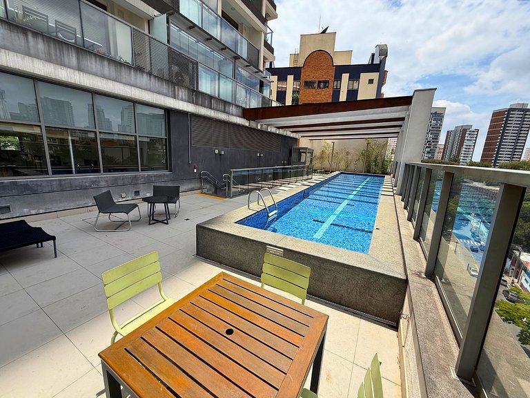 Studio a 7min Metrô Ana Rosa c/ Piscina e Academia