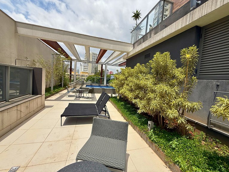 Studio a 7min Metrô Ana Rosa c/ Piscina e Academia