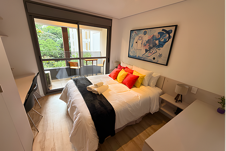 Studio a 7min Metrô Ana Rosa c/ Piscina e Academia