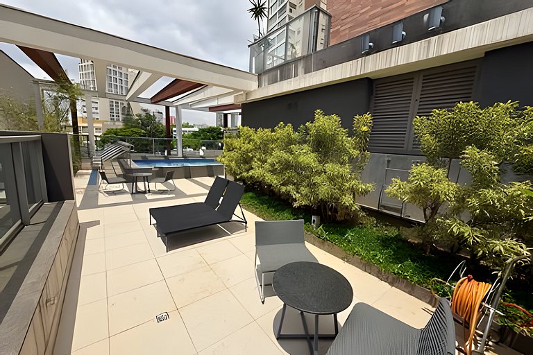 Studio a 7min Metrô Ana Rosa c/ Piscina e Academia