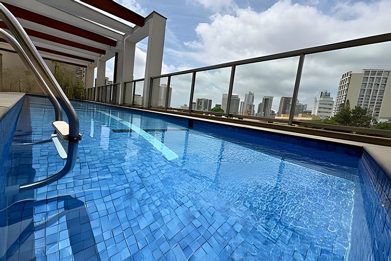 Studio a 7min Metrô Ana Rosa c/ Piscina e Academia