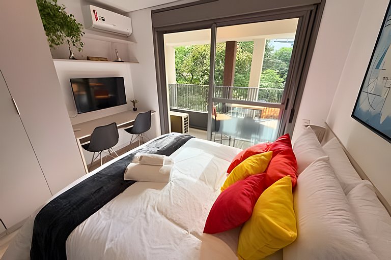 Studio a 7min Metrô Ana Rosa c/ Piscina e Academia