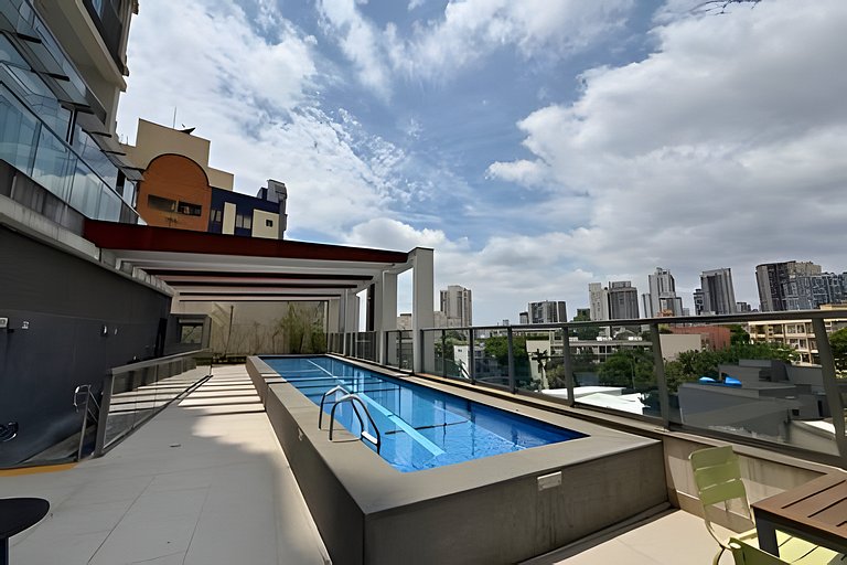 Studio a 7min Metrô Ana Rosa c/ Piscina e Academia