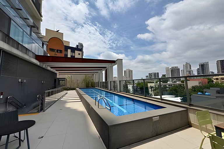 Studio a 7min Metrô Ana Rosa c/ Piscina e Academia
