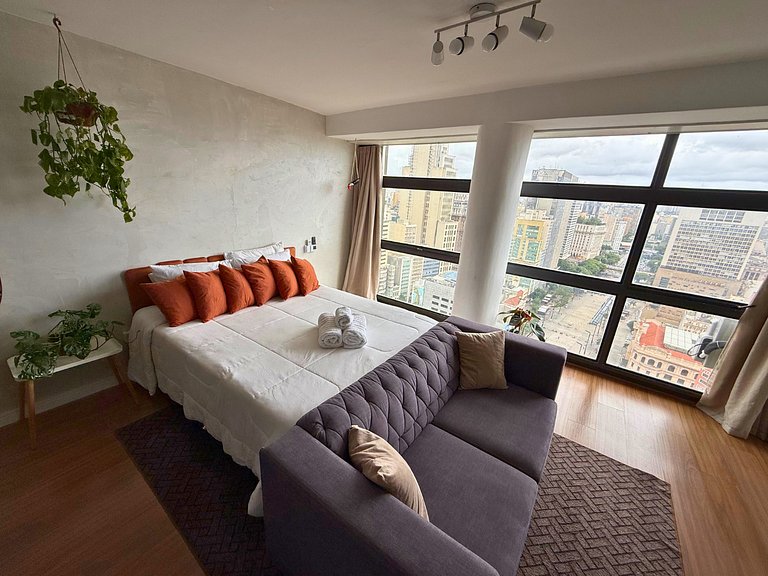 Apto Ideal no 39º Andar - 2 min Metrô São Bento