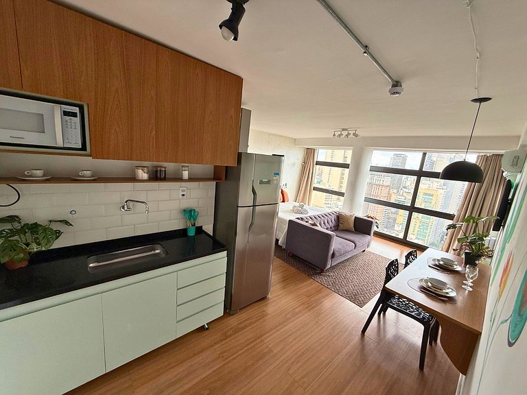 Apto Ideal no 39º Andar - 2 min Metrô São Bento