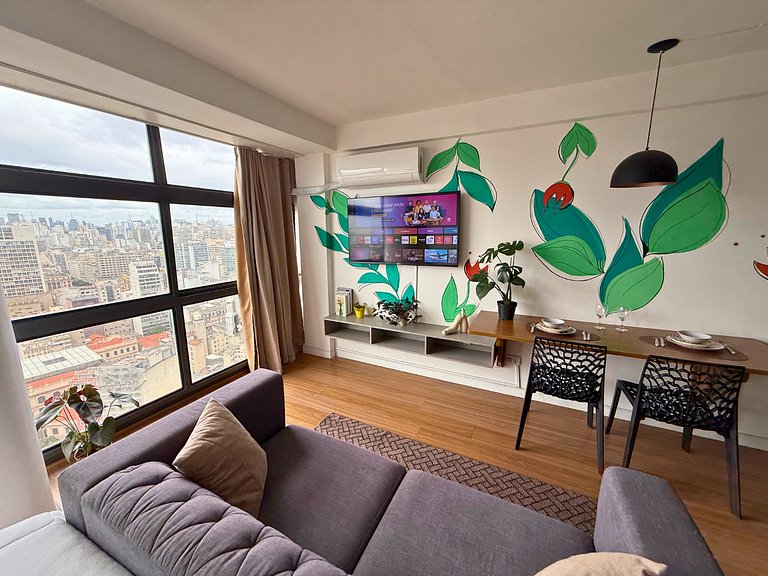 Apto Ideal no 39º Andar - 2 min Metrô São Bento