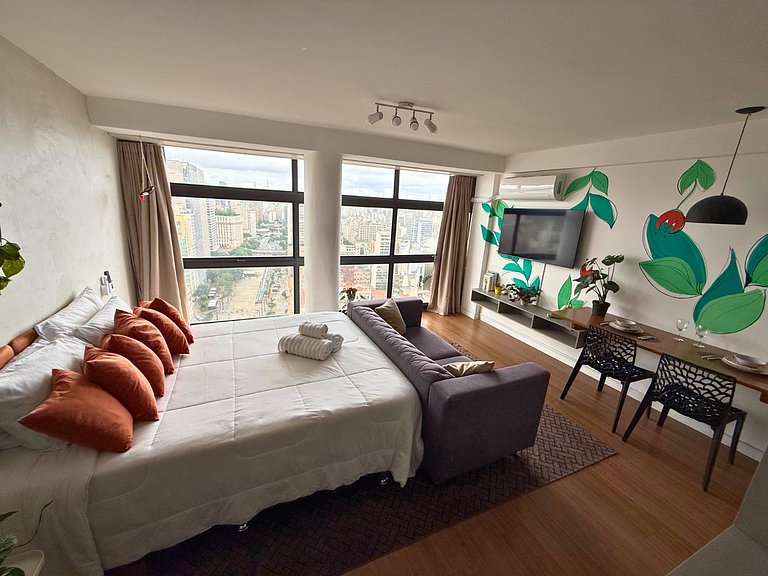 Apto Ideal no 39º Andar - 2 min Metrô São Bento