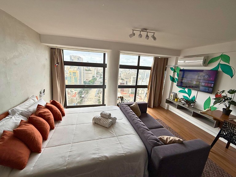 Apto Ideal no 39º Andar - 2 min Metrô São Bento