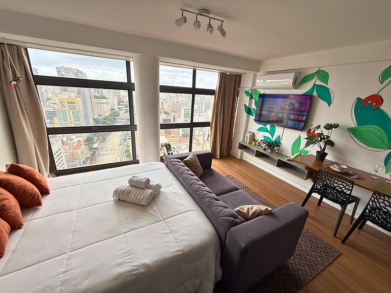 Apto Ideal no 39º Andar - 2 min Metrô São Bento