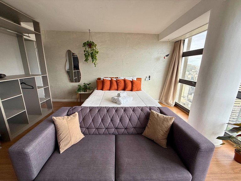 Apto Ideal no 39º Andar - 2 min Metrô São Bento