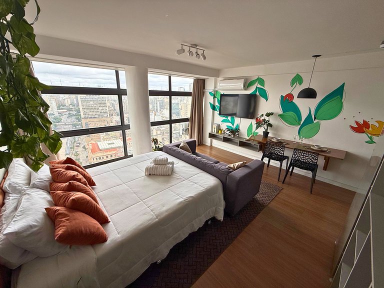 Apto Ideal no 39º Andar - 2 min Metrô São Bento