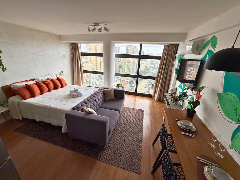 Apto Ideal no 39º Andar - 2 min Metrô São Bento