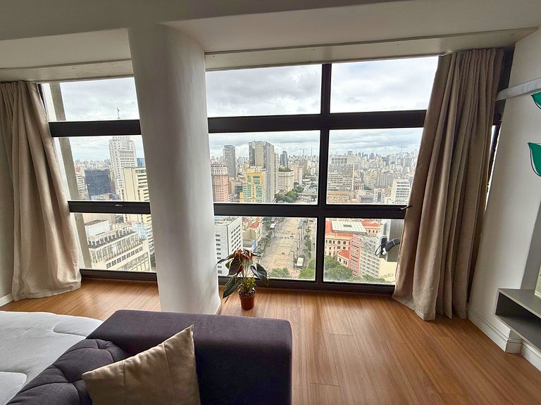 Apto Ideal no 39º Andar - 2 min Metrô São Bento