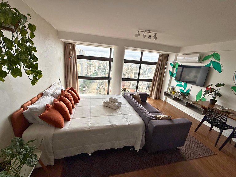 Apto Ideal no 39º Andar - 2 min Metrô São Bento