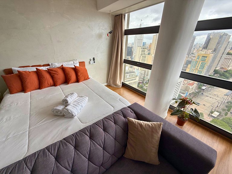 Apto Ideal no 39º Andar - 2 min Metrô São Bento