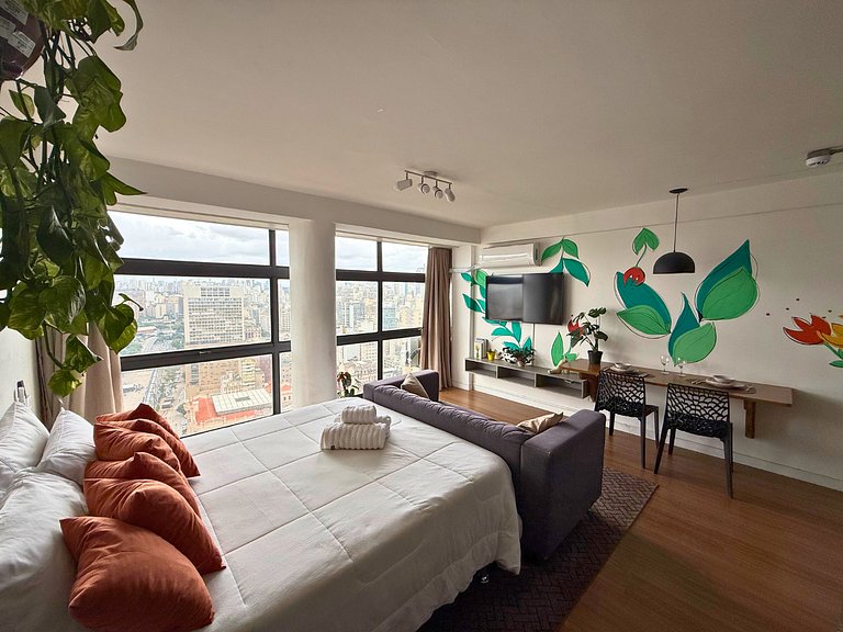 Apto Ideal no 39º Andar - 2 min Metrô São Bento