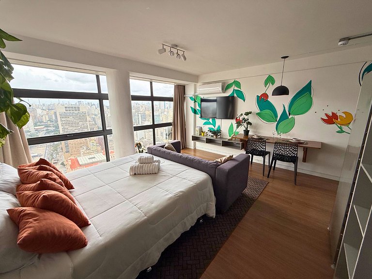 Apto Ideal no 39º Andar - 2 min Metrô São Bento