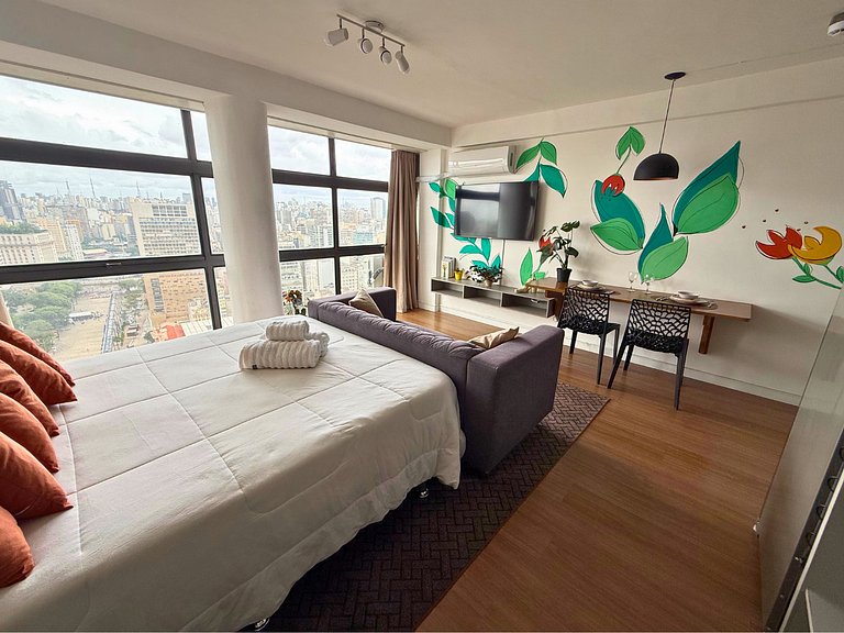 Apto Ideal no 39º Andar - 2 min Metrô São Bento