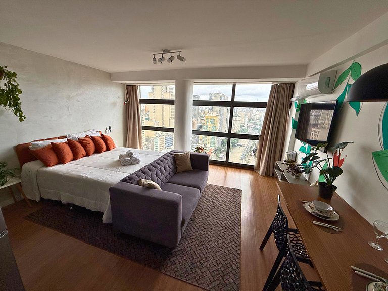 Apto Ideal no 39º Andar - 2 min Metrô São Bento