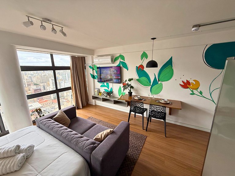 Apto Ideal no 39º Andar - 2 min Metrô São Bento