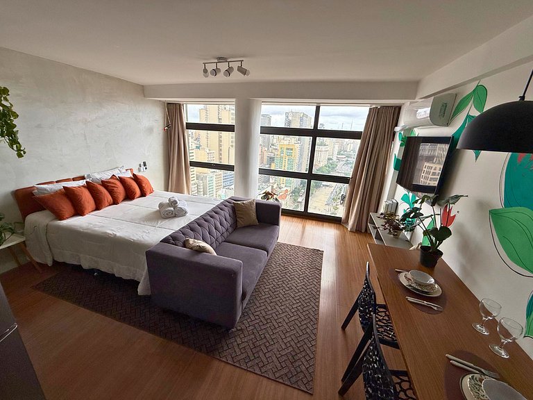 Apto Ideal no 39º Andar - 2 min Metrô São Bento