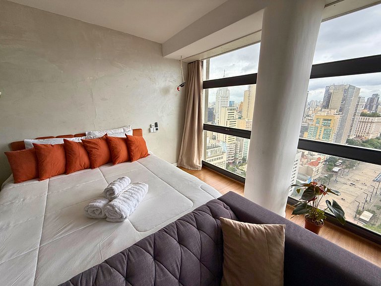 Apto Ideal no 39º Andar - 2 min Metrô São Bento